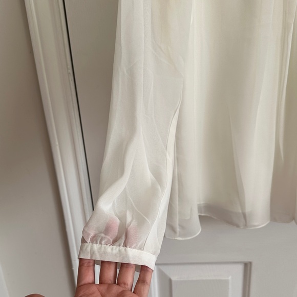 Coldwater Creek White Beaded Blouse - Picture 4 of 7